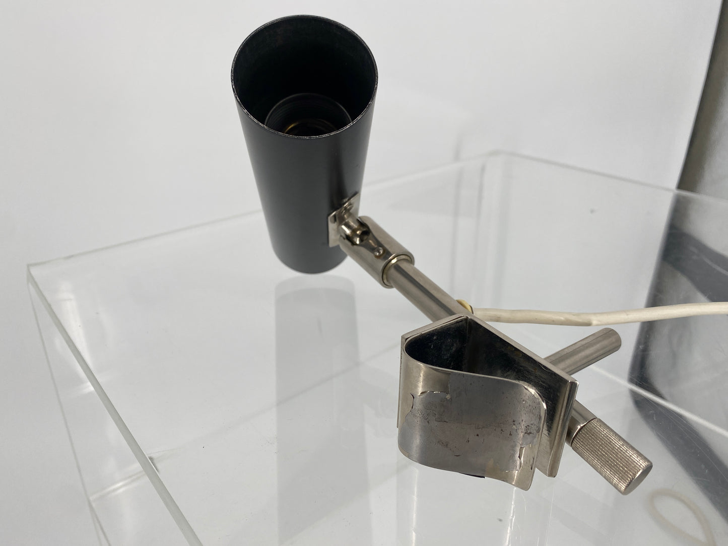 Klemmlampe im minimalistischen Design, von BEISL Leuchten, Deutschland 1970er
