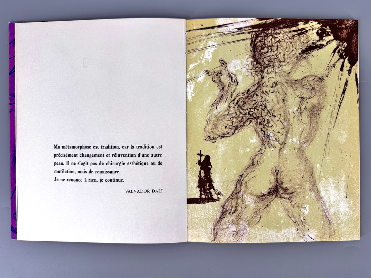 Salvador Dali, Signiert - Manifeste en Hommage a Meissonier. Mit 4 Original-Litografien