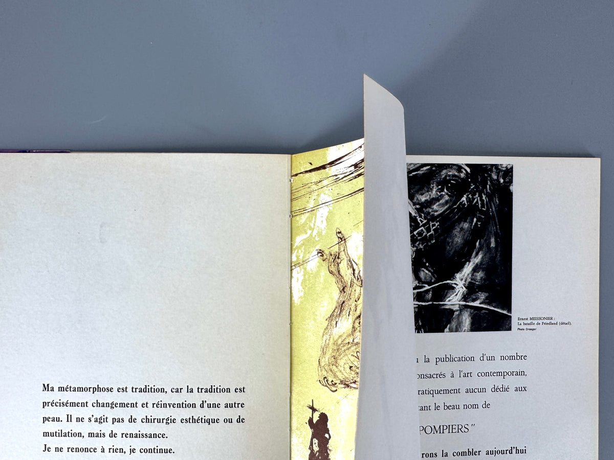 Salvador Dali, Signiert - Manifeste en Hommage a Meissonier. Mit 4 Original-Litografien
