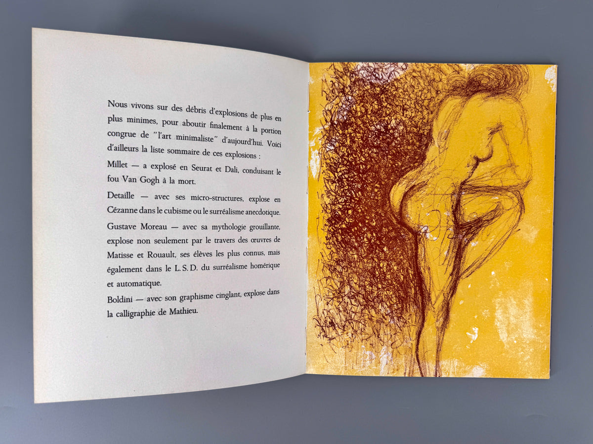 Salvador Dali, Signiert - Manifeste en Hommage a Meissonier. Mit 4 Original-Litografien
