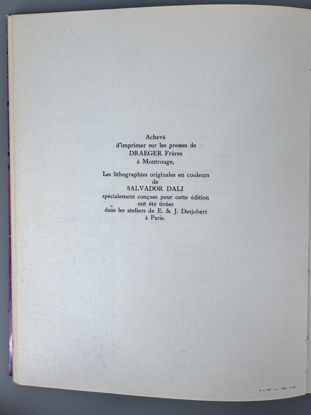 Salvador Dali, Signiert - Manifeste en Hommage a Meissonier. Mit 4 Original-Litografien