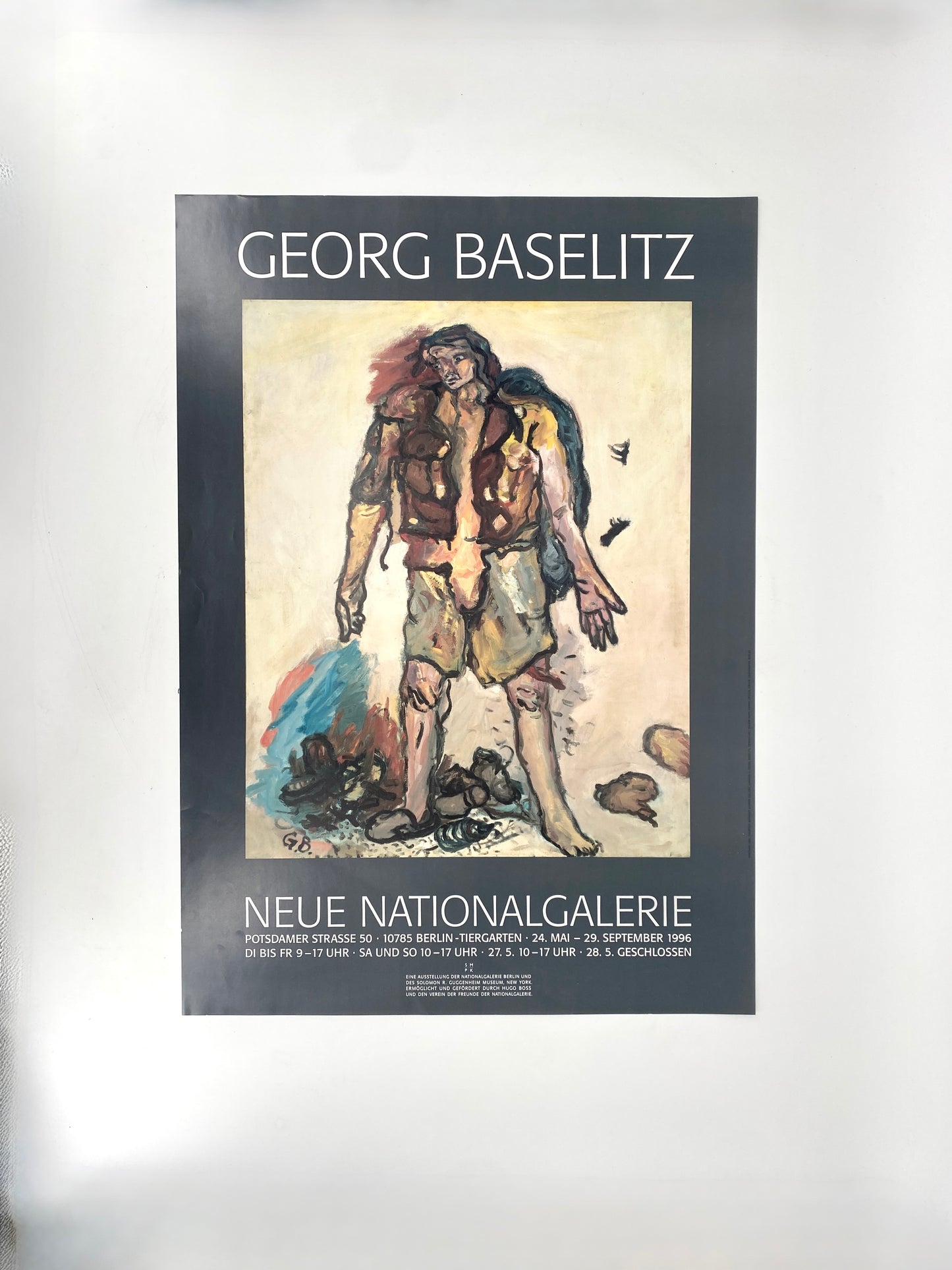 Georg Baselitz - Ausstellungsplakat, Retrospektive Neue Nationalgalerie Berlin 1996