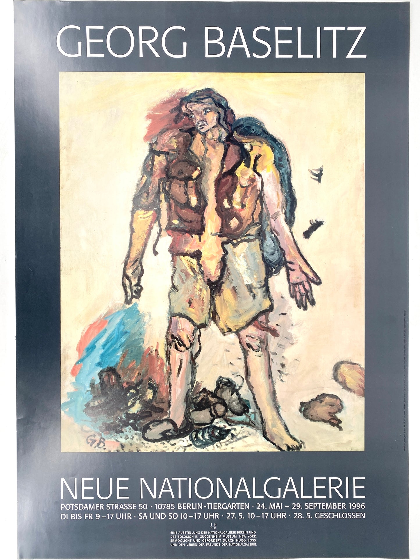 Georg Baselitz - Ausstellungsplakat, Retrospektive Neue Nationalgalerie Berlin 1996