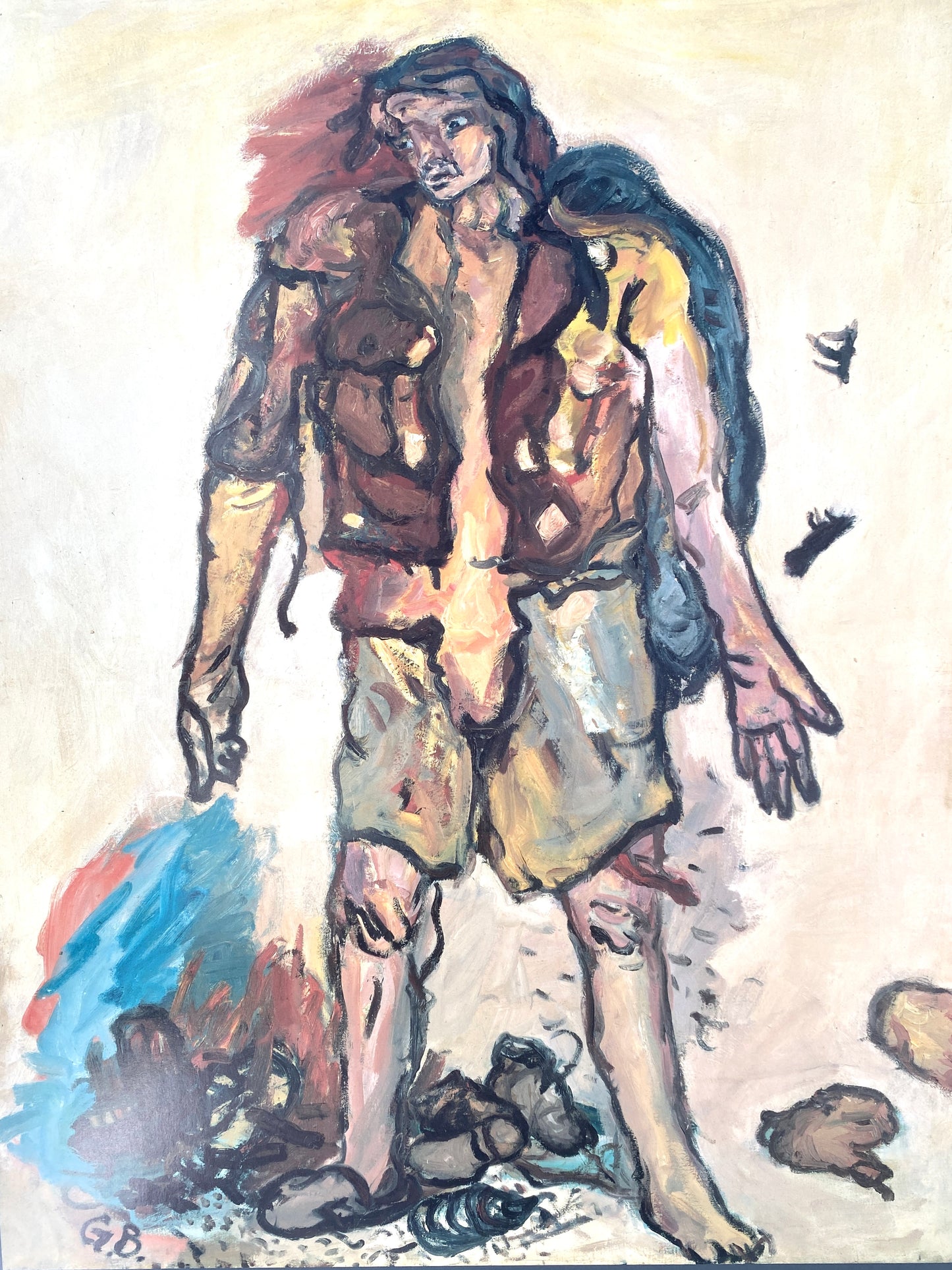 Georg Baselitz - Ausstellungsplakat, Retrospektive Neue Nationalgalerie Berlin 1996