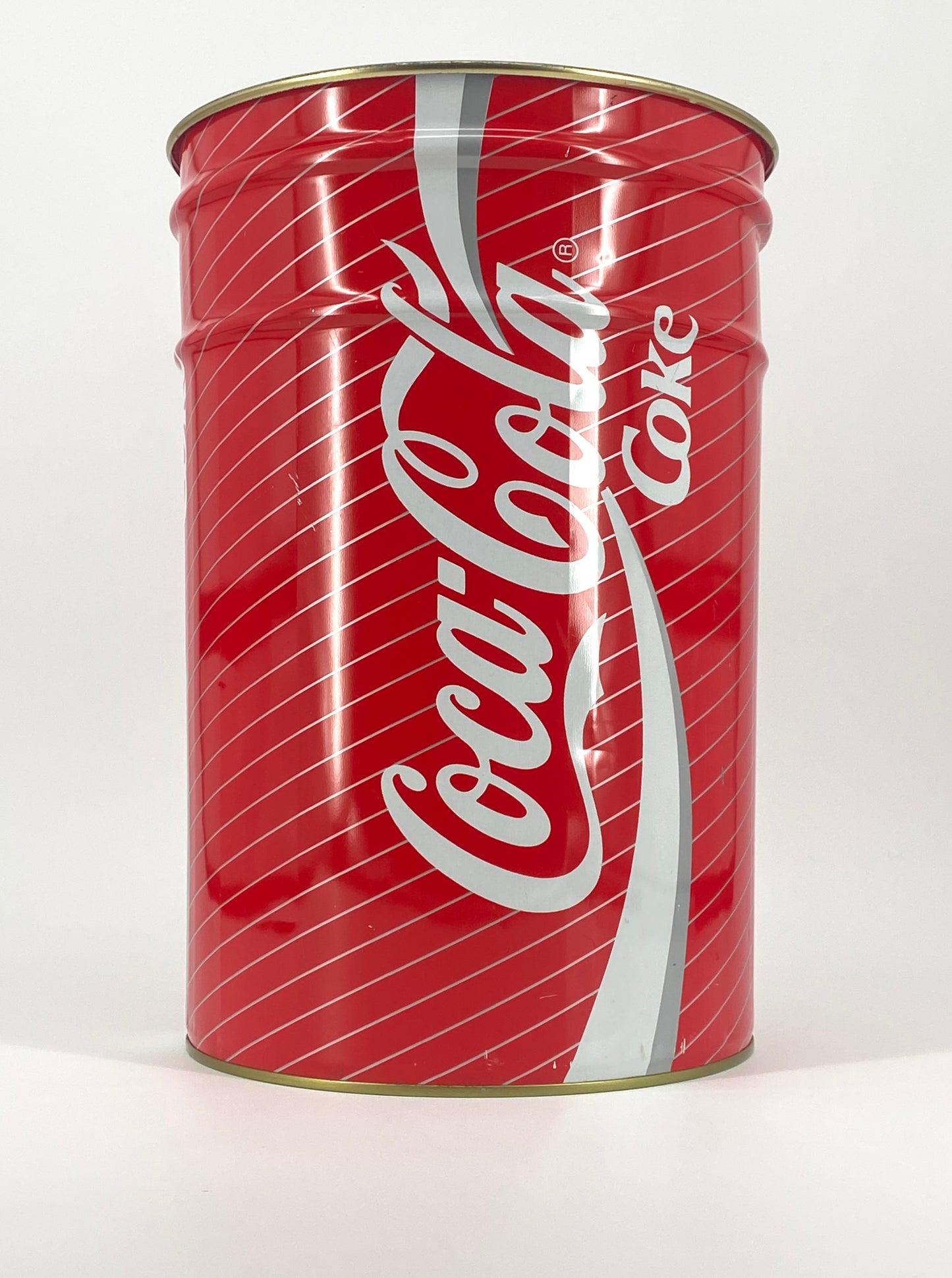 Eimer in Form von einer Coca Cola Dose, ursprünglich Sitzhocker, 90er