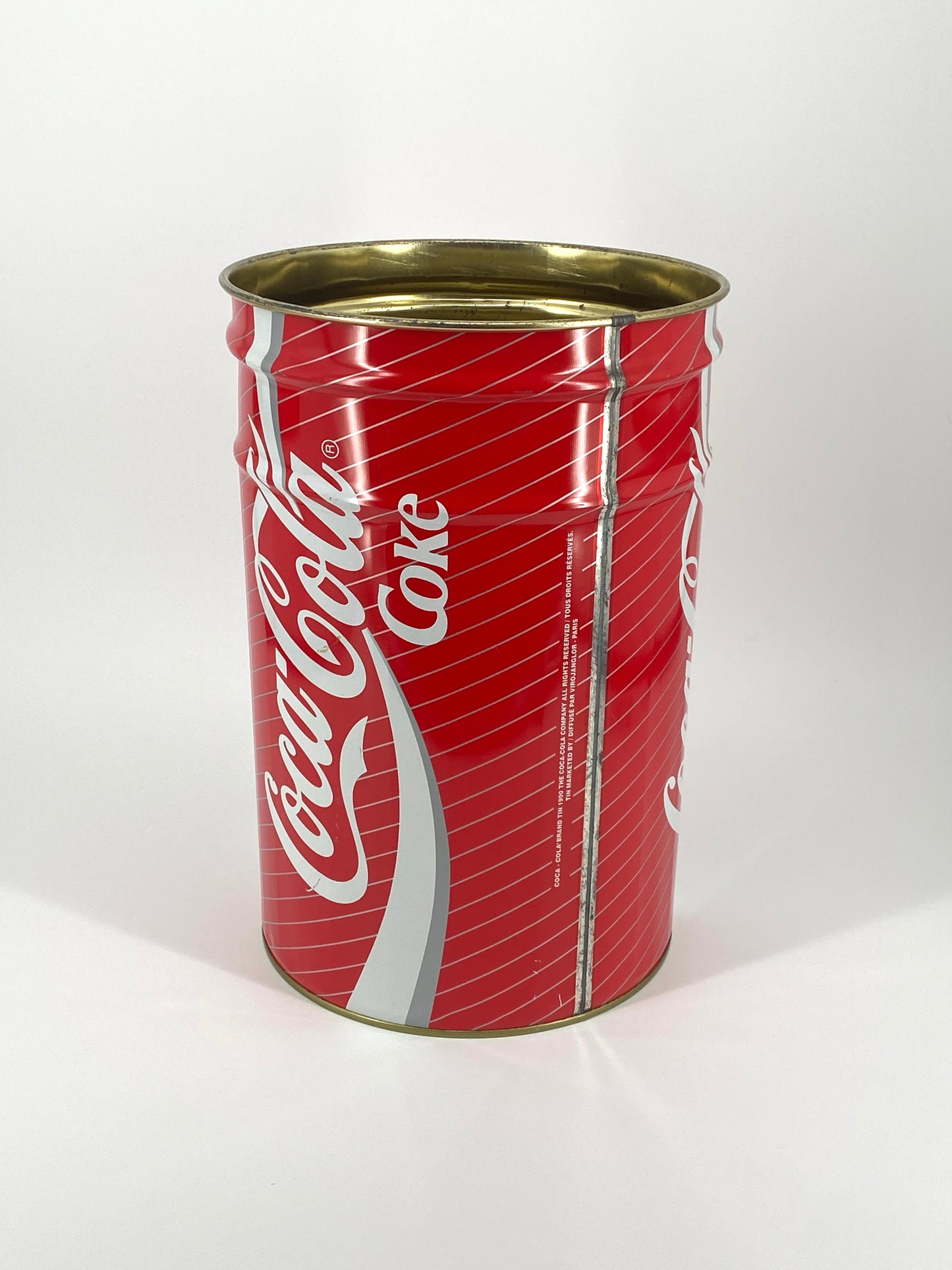 Eimer in Form von einer Coca Cola Dose, ursprünglich Sitzhocker, 90er