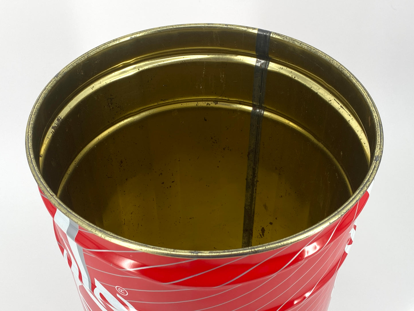 Eimer in Form von einer Coca Cola Dose, ursprünglich Sitzhocker, 90er