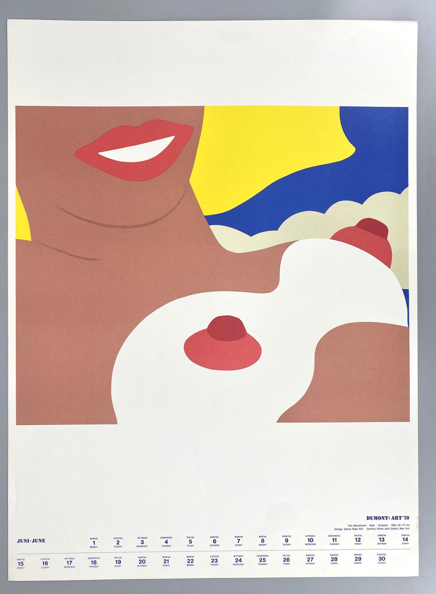 Farblitografien aus dem Originalen Dumont Art Kalender 1970.