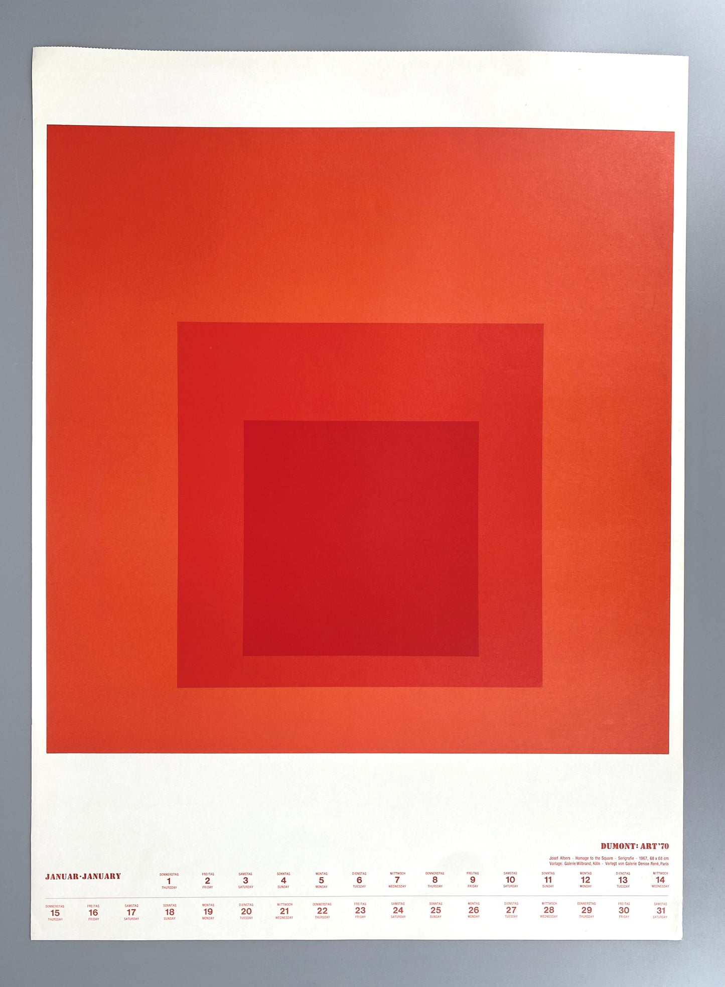 Farblitografien aus dem Originalen Dumont Art Kalender 1970.