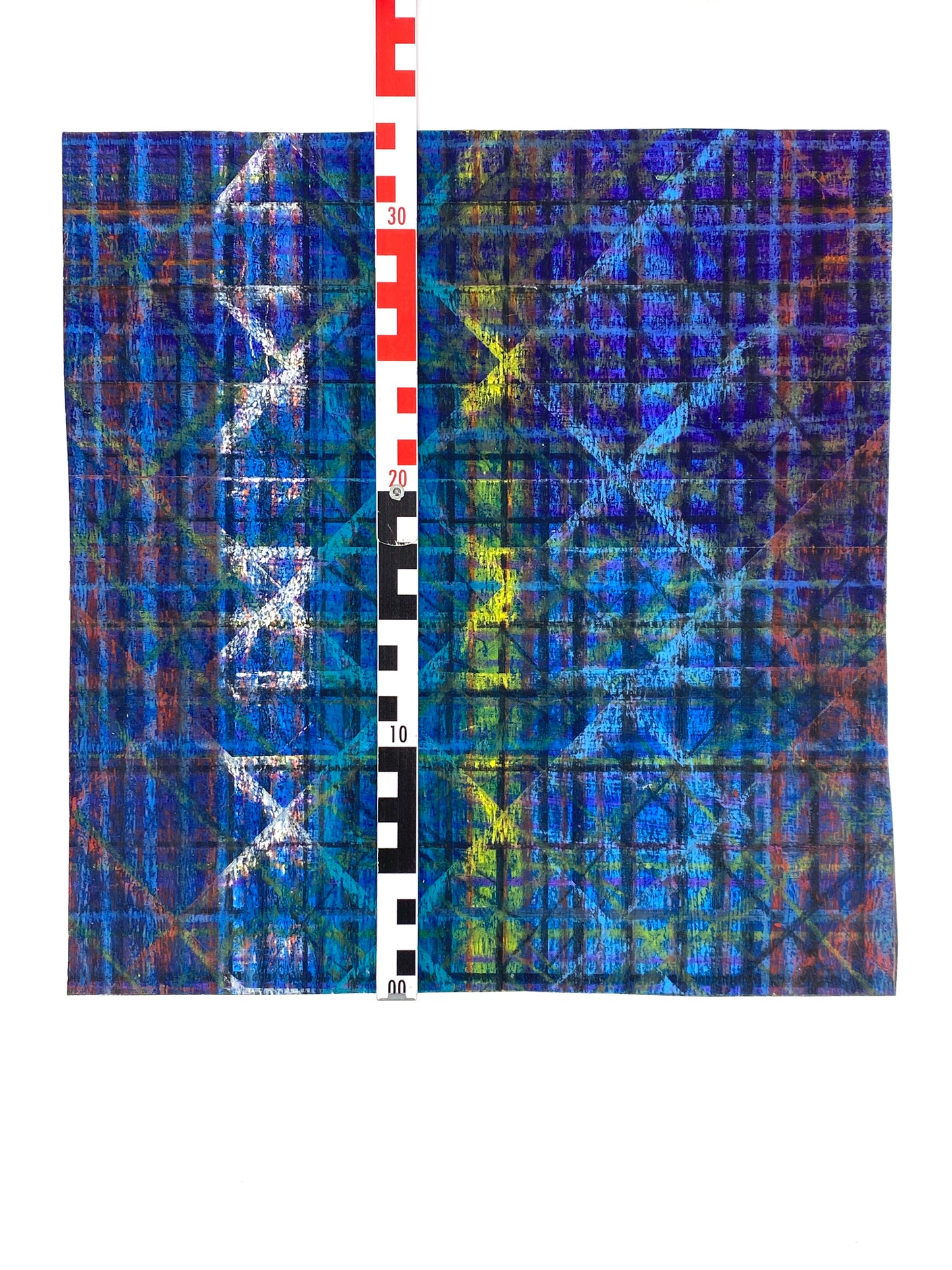 Farbenfroher Textilentwurf von Gertrud Kelletat (Gertrud Weise), 60er