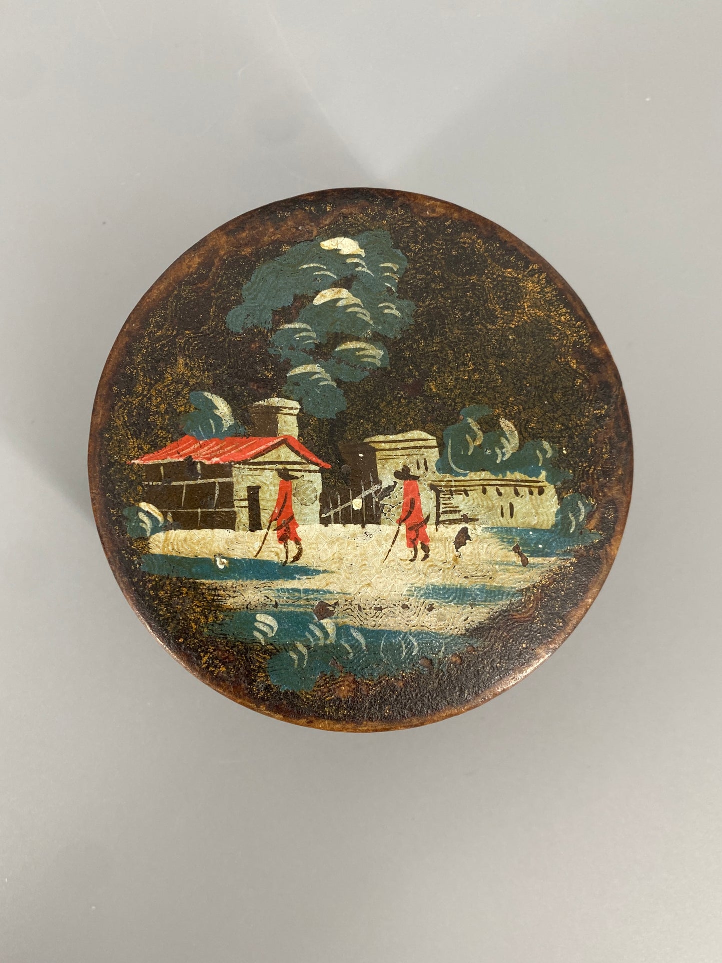 Konvolut aus handbemalten Holzdöschen, 19-20. Jh.