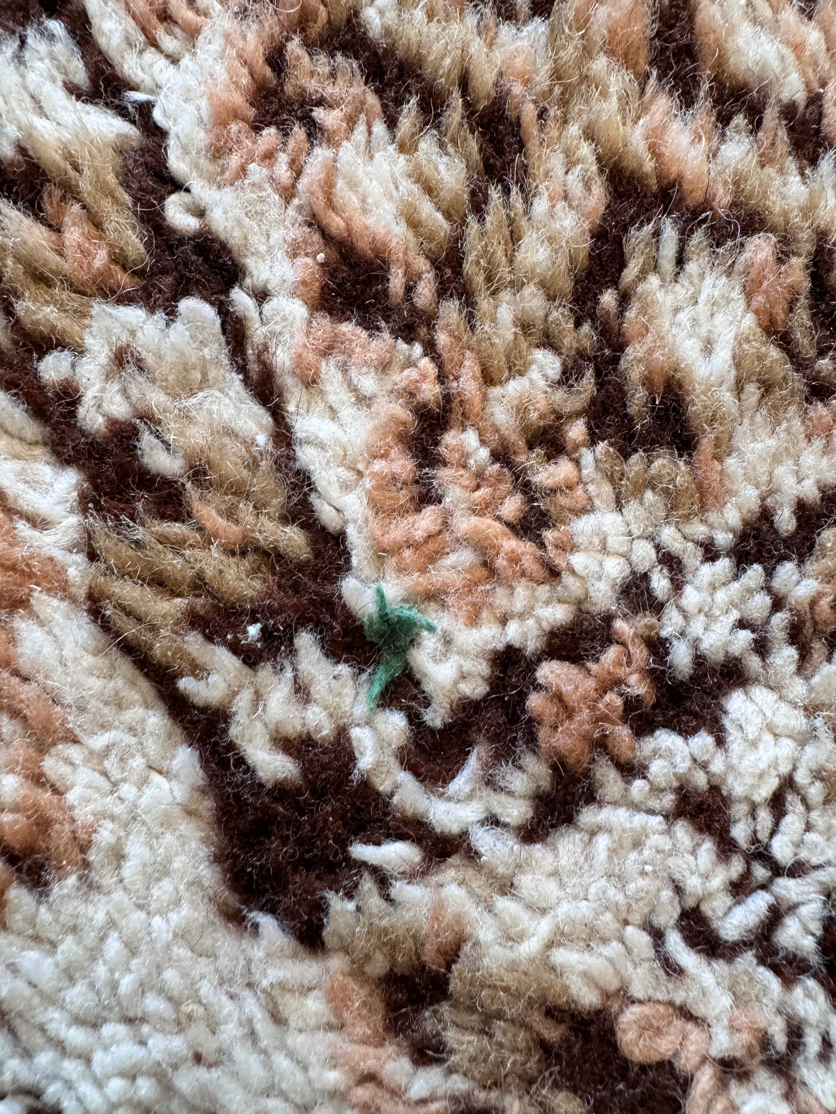 MAROKKO TEPPICH HANDGEKNÜPFT WOLLE BERBER VINTAGE ROSA BRAUN
