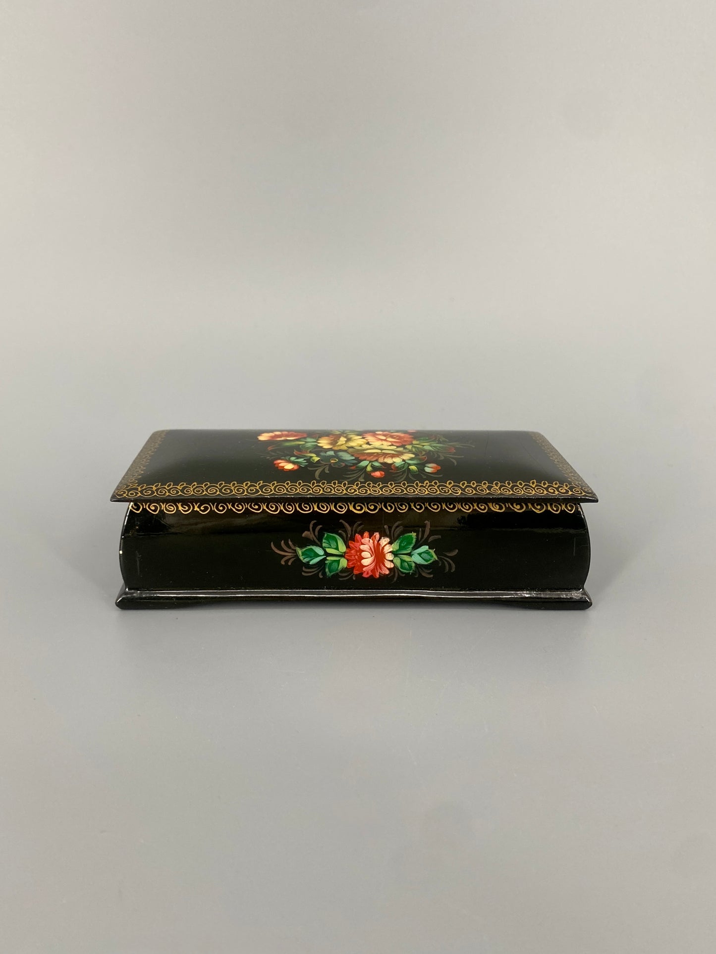 handbemalte Lackdose, Russland, 20. Jh.