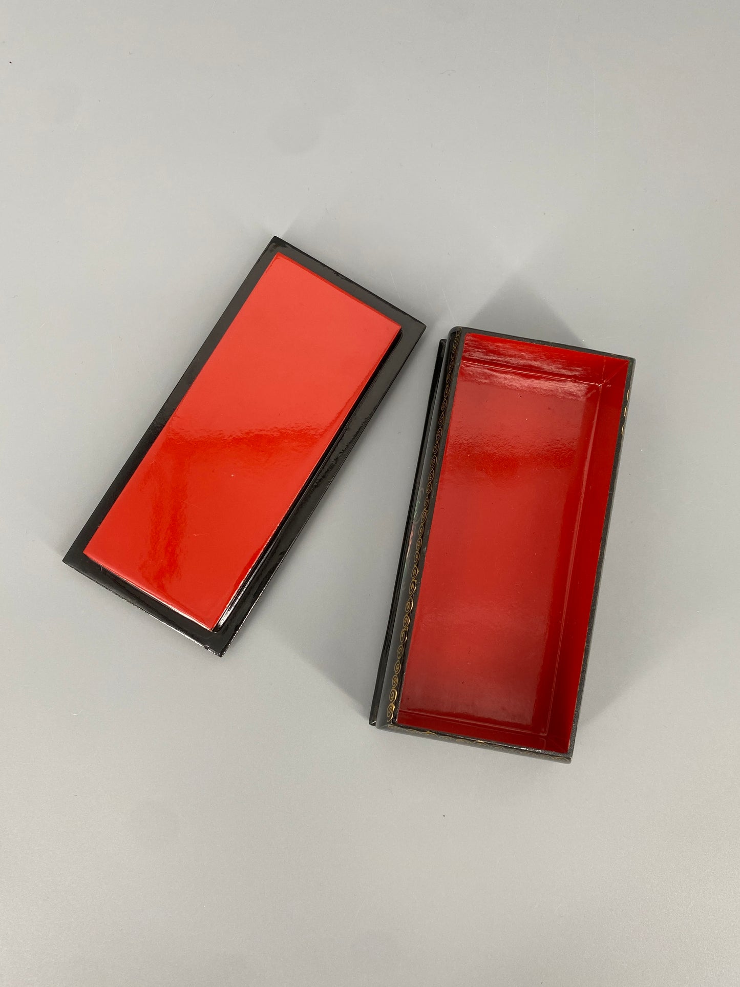 handbemalte Lackdose, Russland, 20. Jh.