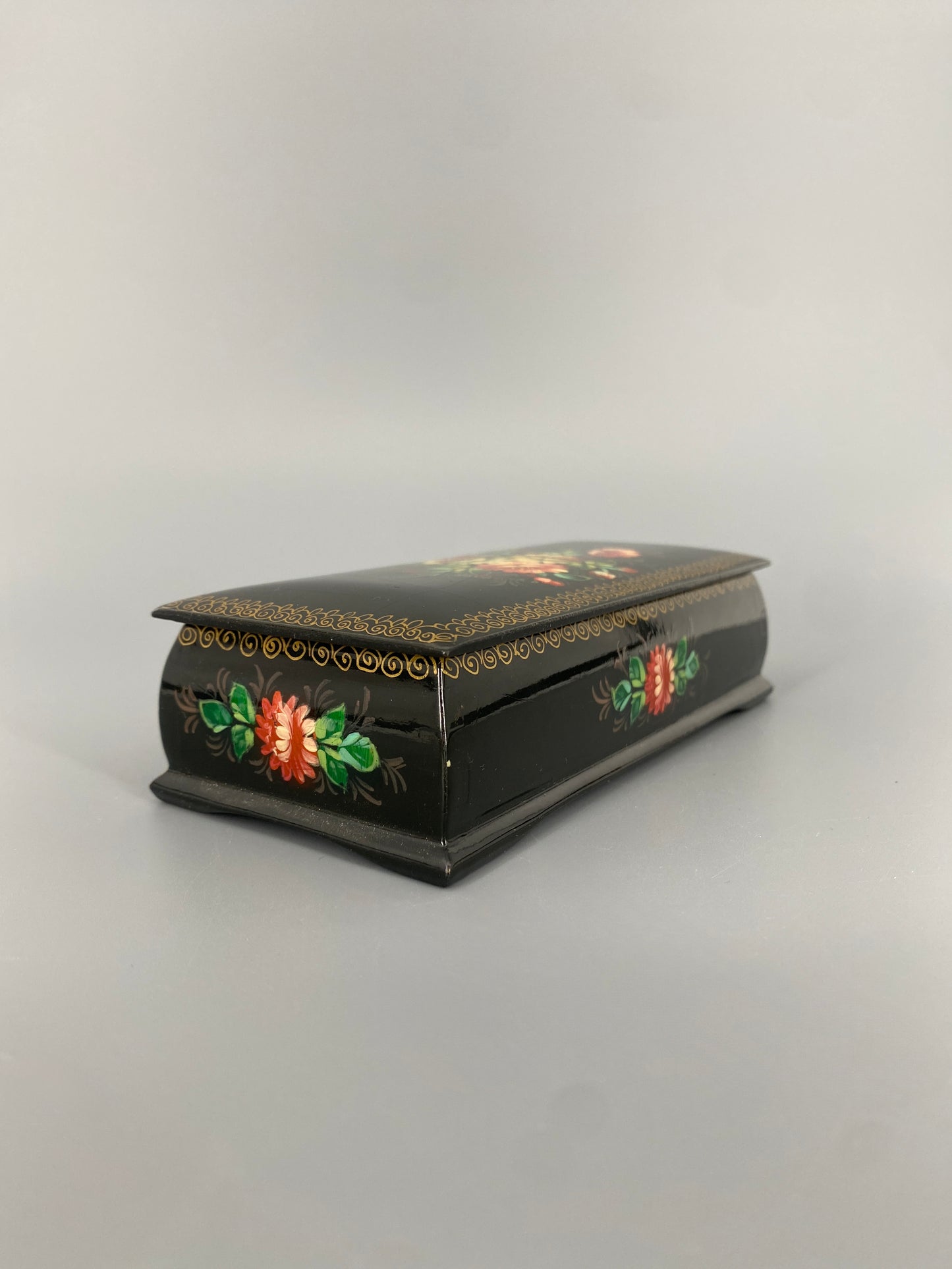 handbemalte Lackdose, Russland, 20. Jh.