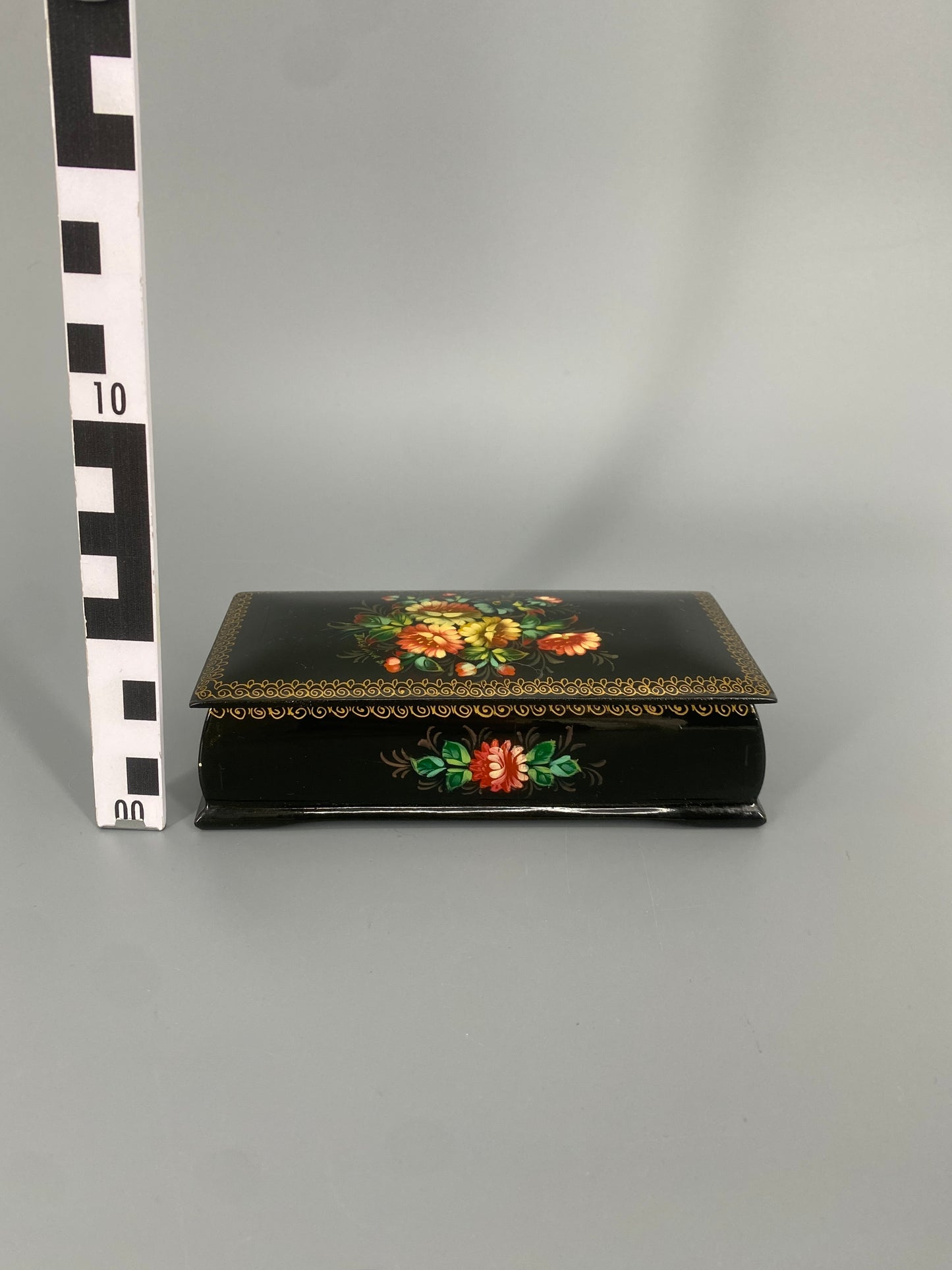 handbemalte Lackdose, Russland, 20. Jh.