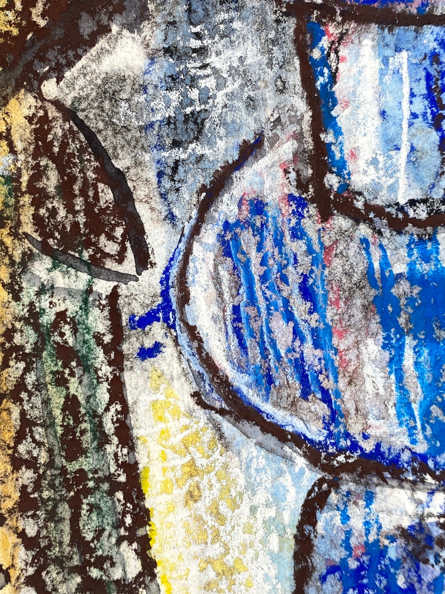 Pastellgemälde auf strukturiertem Büttenpapier von Gertrud Kelletat