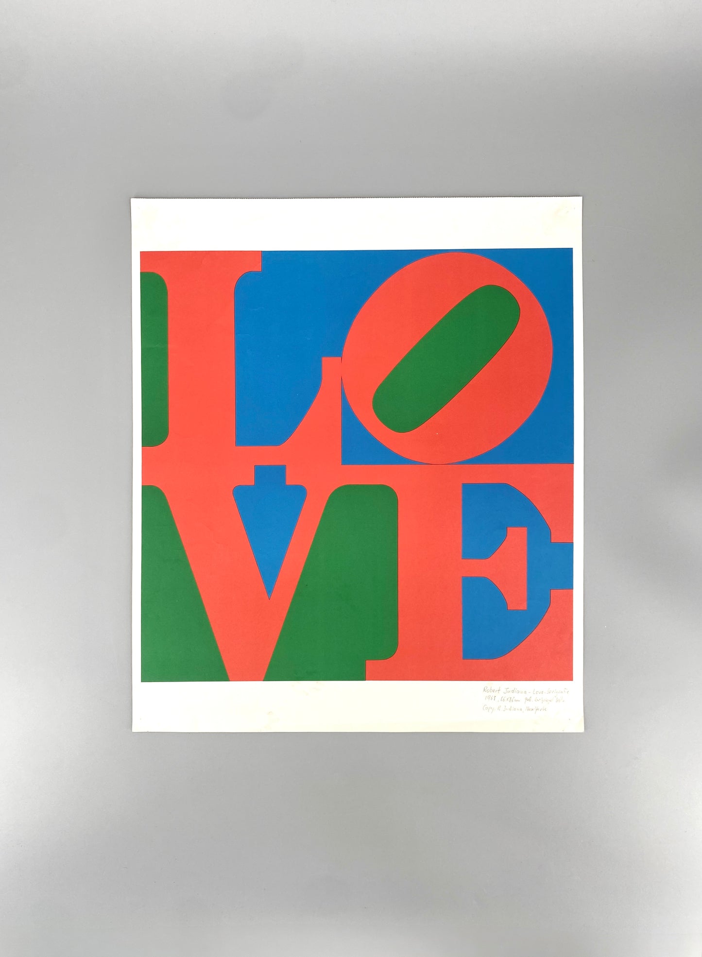 Robert Indiana - Love. Grün, Rot, Blau. Hochwertige Reproduktion