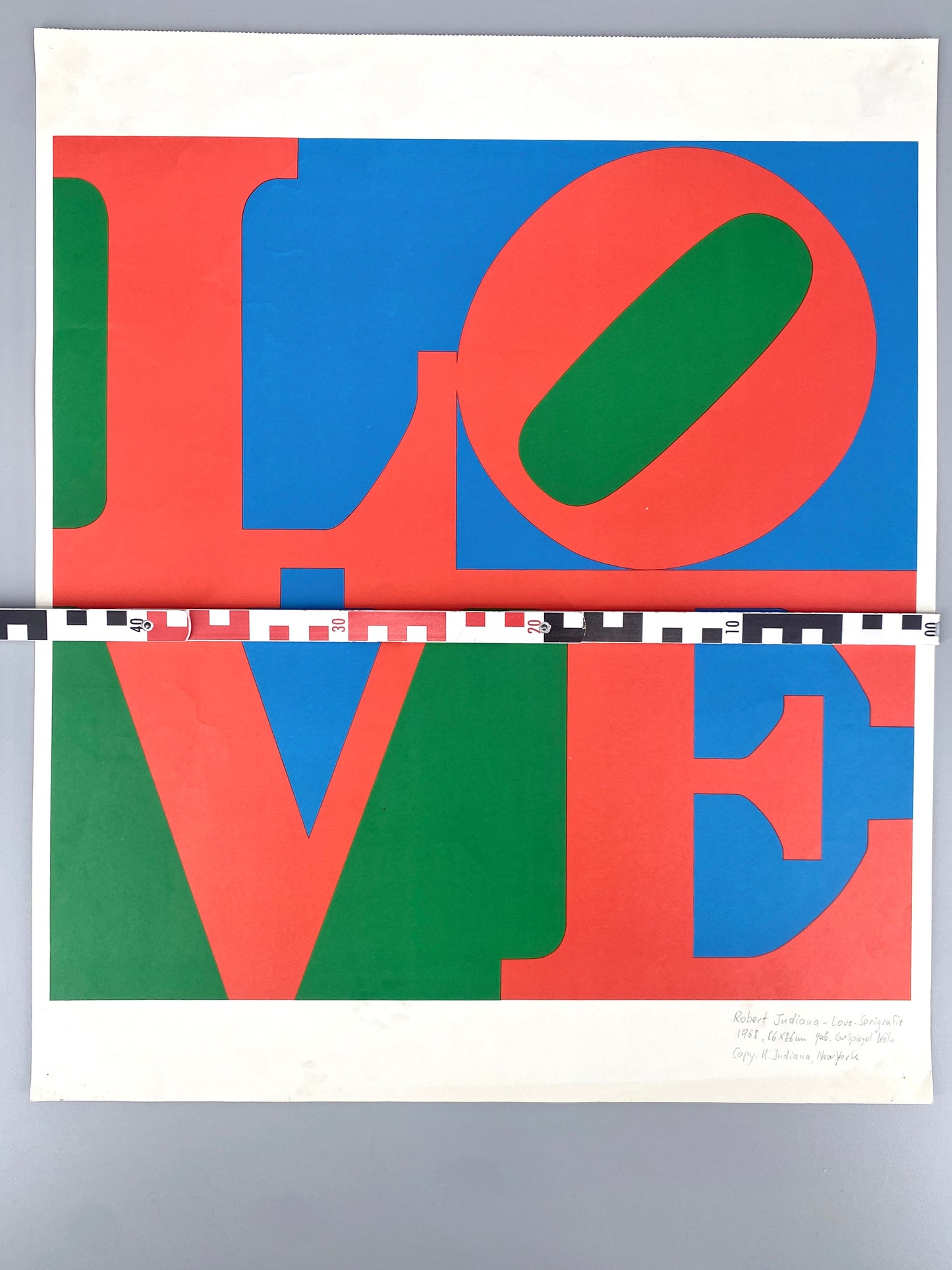 Robert Indiana - Love. Grün, Rot, Blau. Hochwertige Reproduktion