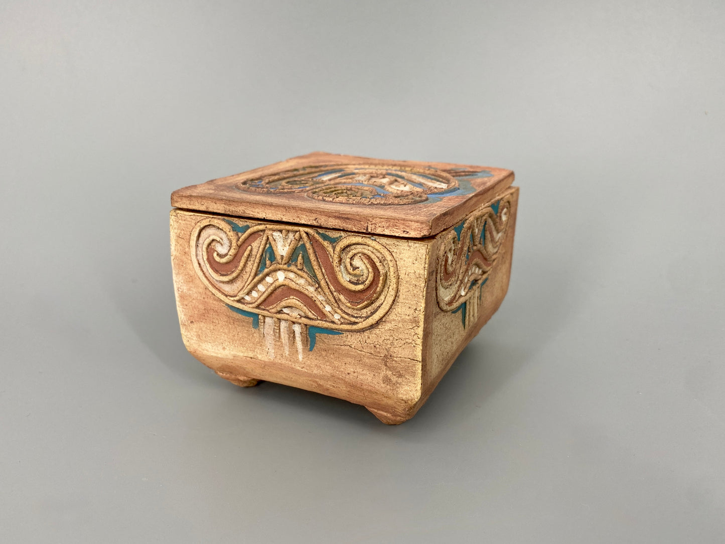 Handgefertigte Tondose, 1997