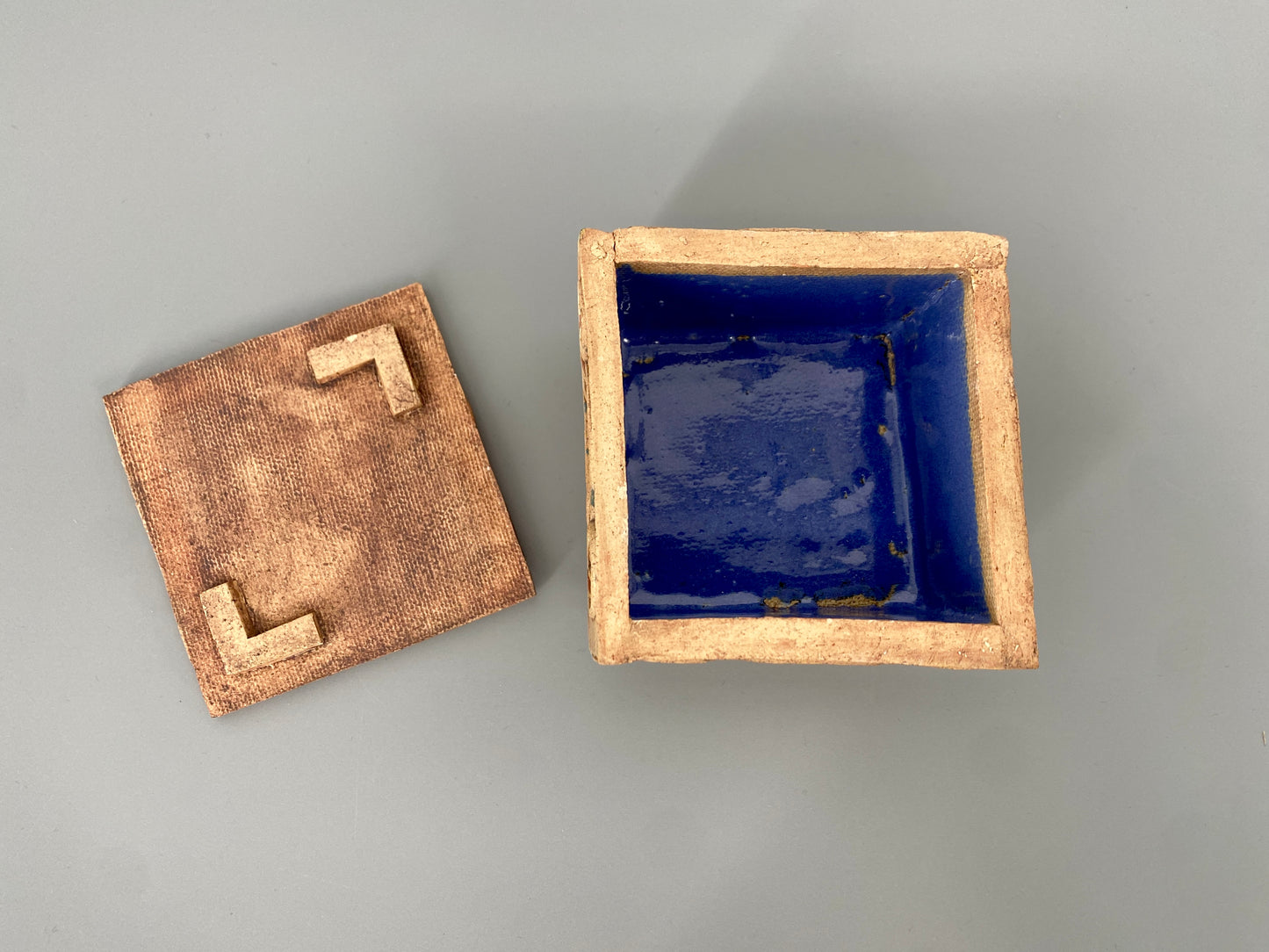 Handgefertigte Tondose, 1997