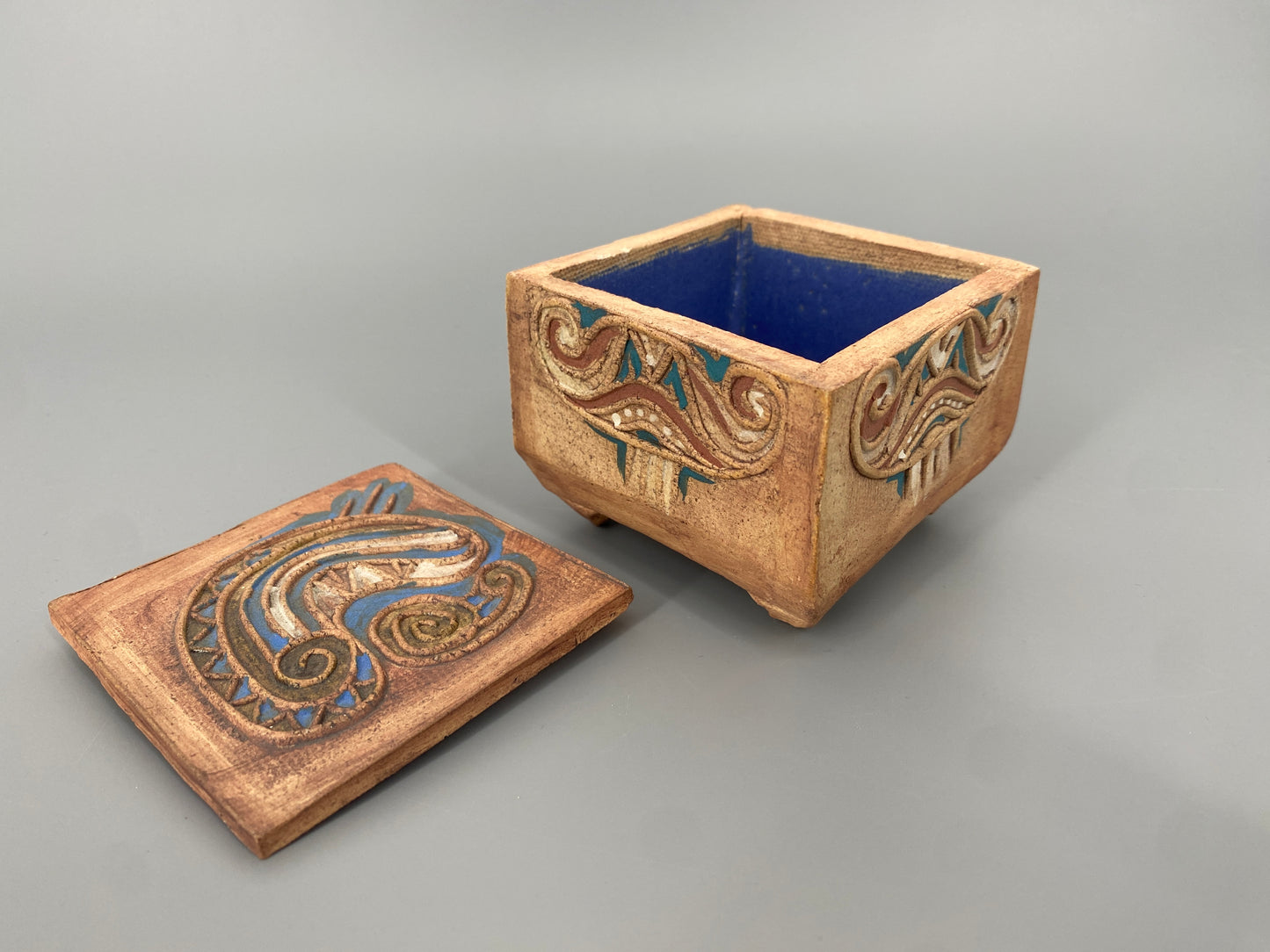 Handgefertigte Tondose, 1997