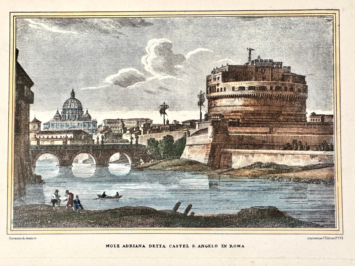 Florenz. Panoramaansicht, Kolorierter Stich