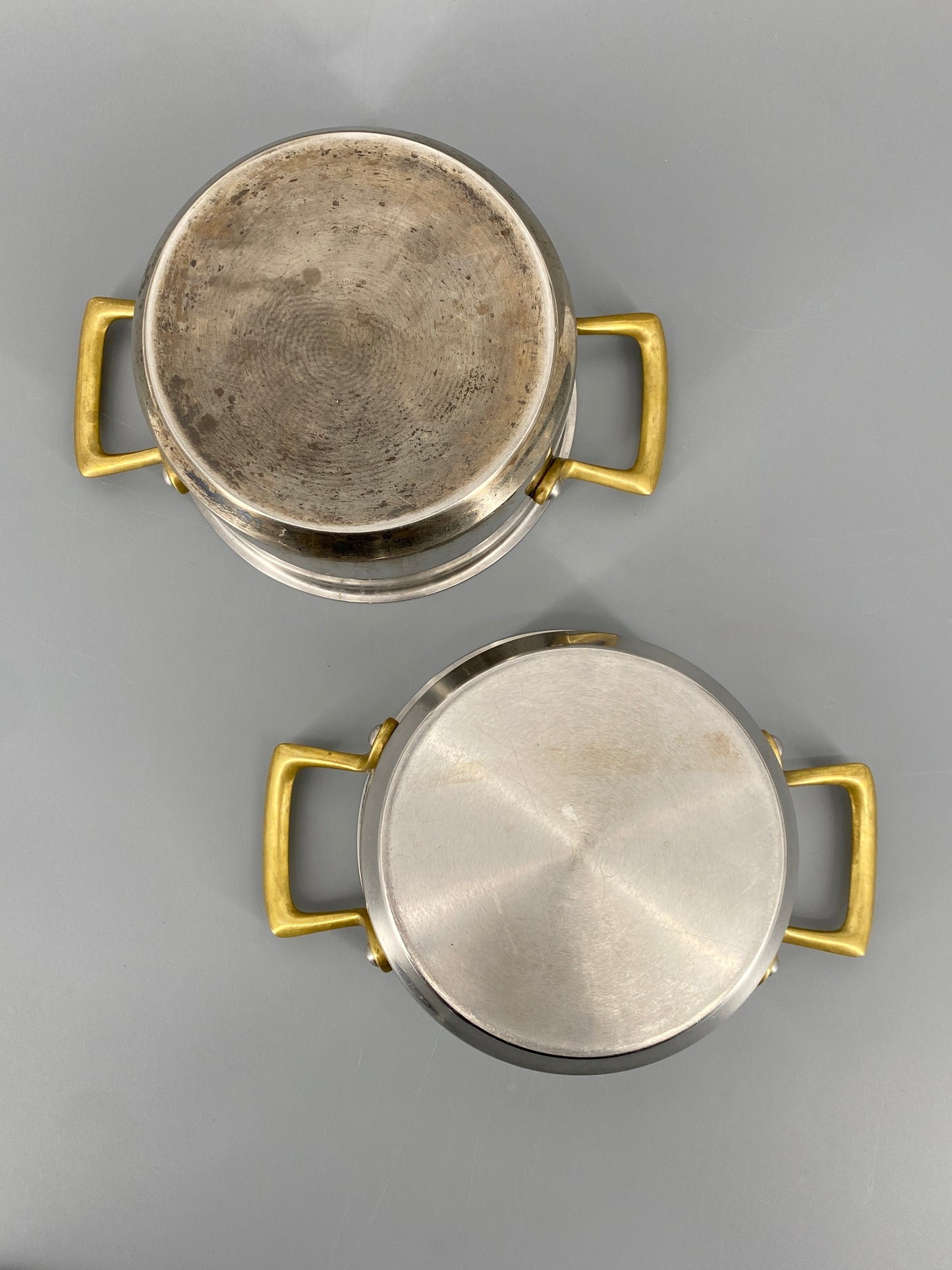 Zwei Edelstahlkochtöpfe von DOMUS, Deutschland, vintage