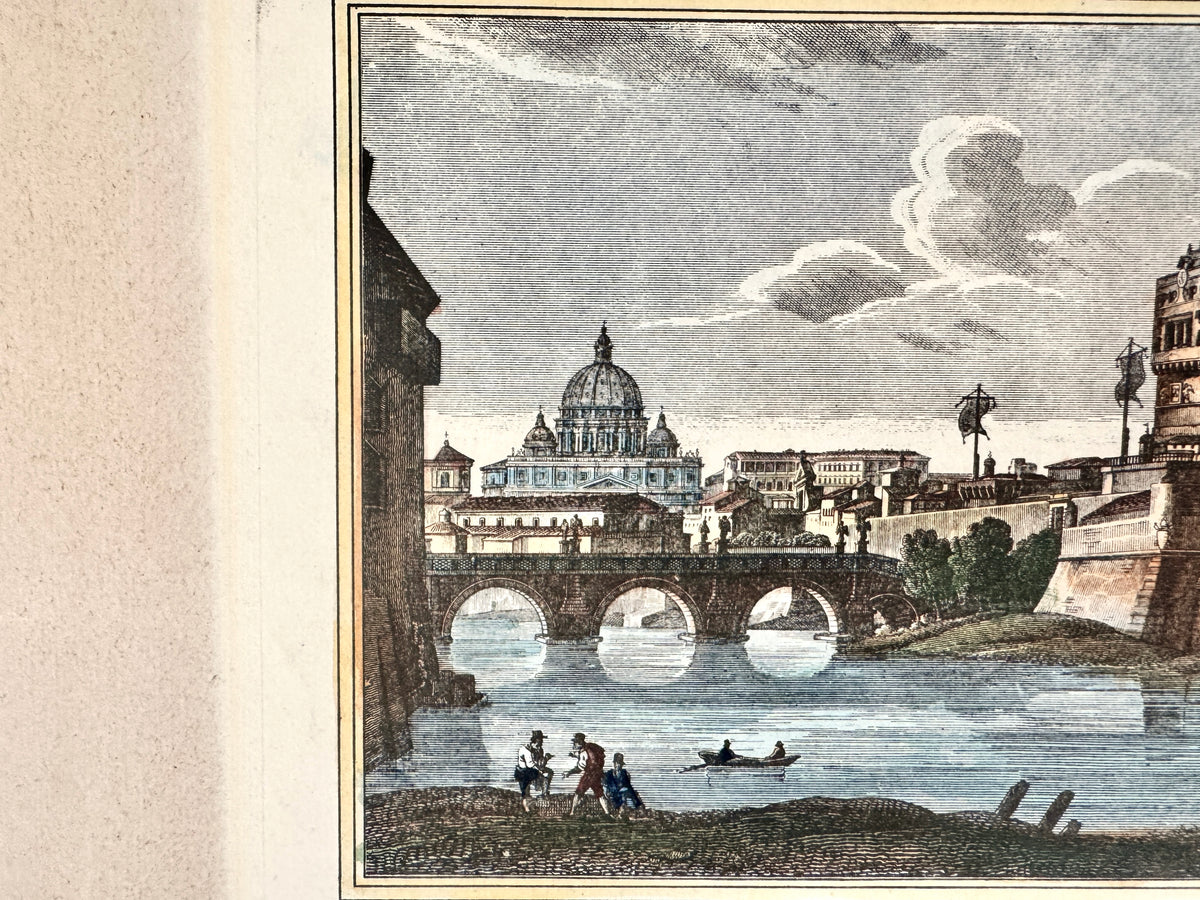 Florenz. Panoramaansicht, Kolorierter Stich