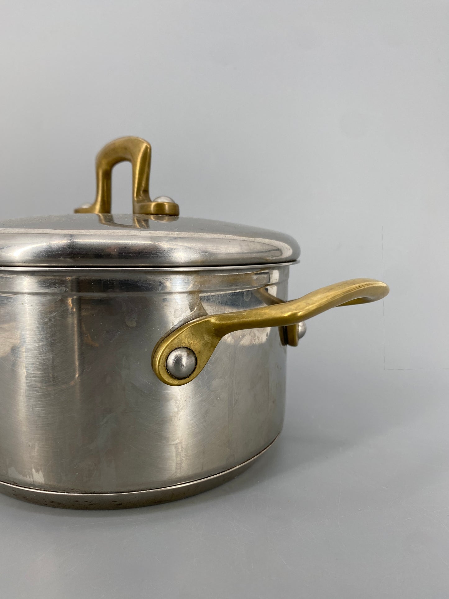 Zwei Edelstahlkochtöpfe von DOMUS, Deutschland, vintage
