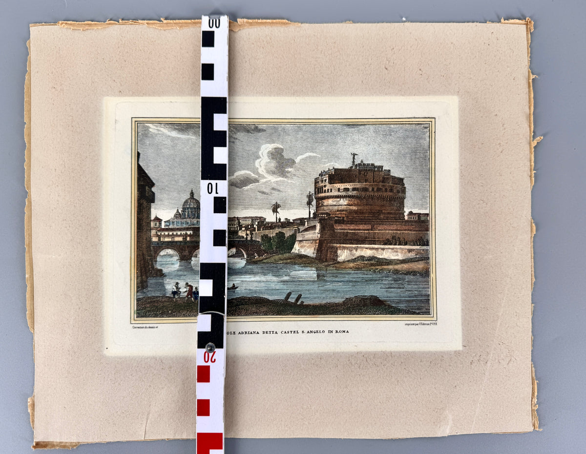 Florenz. Panoramaansicht, Kolorierter Stich