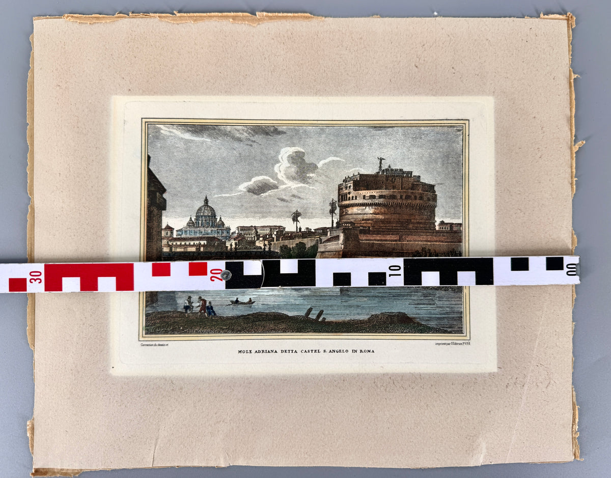 Florenz. Panoramaansicht, Kolorierter Stich