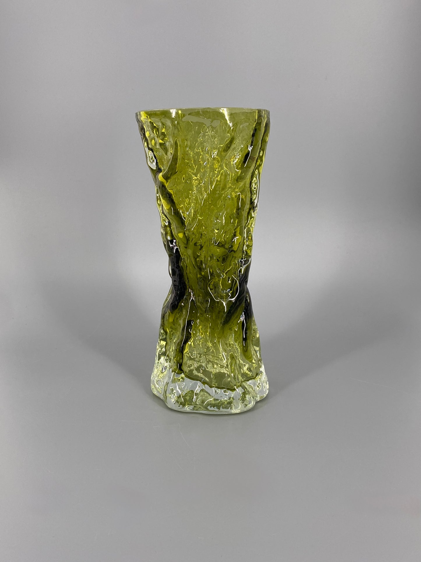 Brutalistische Glas Vase von Kurt Wokan für Ingrid Glas, 1970er