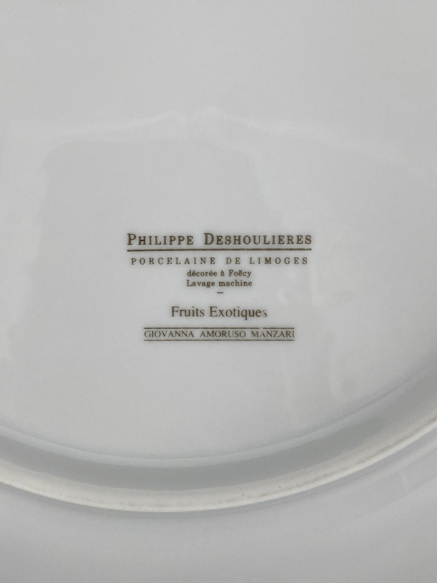 Philippe Deshoulieres Porzellan-Set "Fruits Exotiques", Frankreich