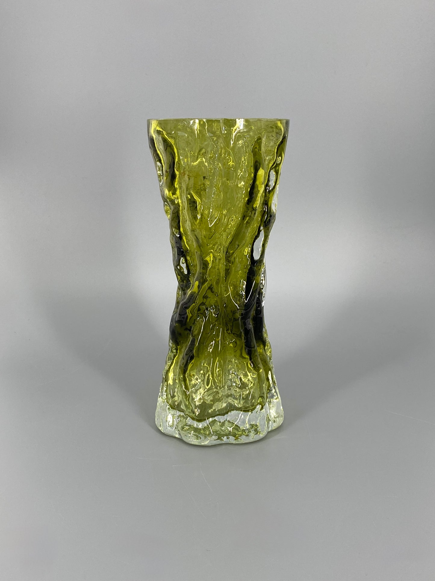 Brutalistische Glas Vase von Kurt Wokan für Ingrid Glas, 1970er