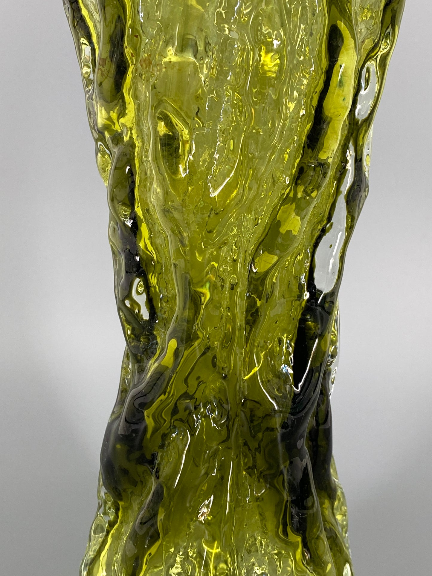 Brutalistische Glas Vase von Kurt Wokan für Ingrid Glas, 1970er