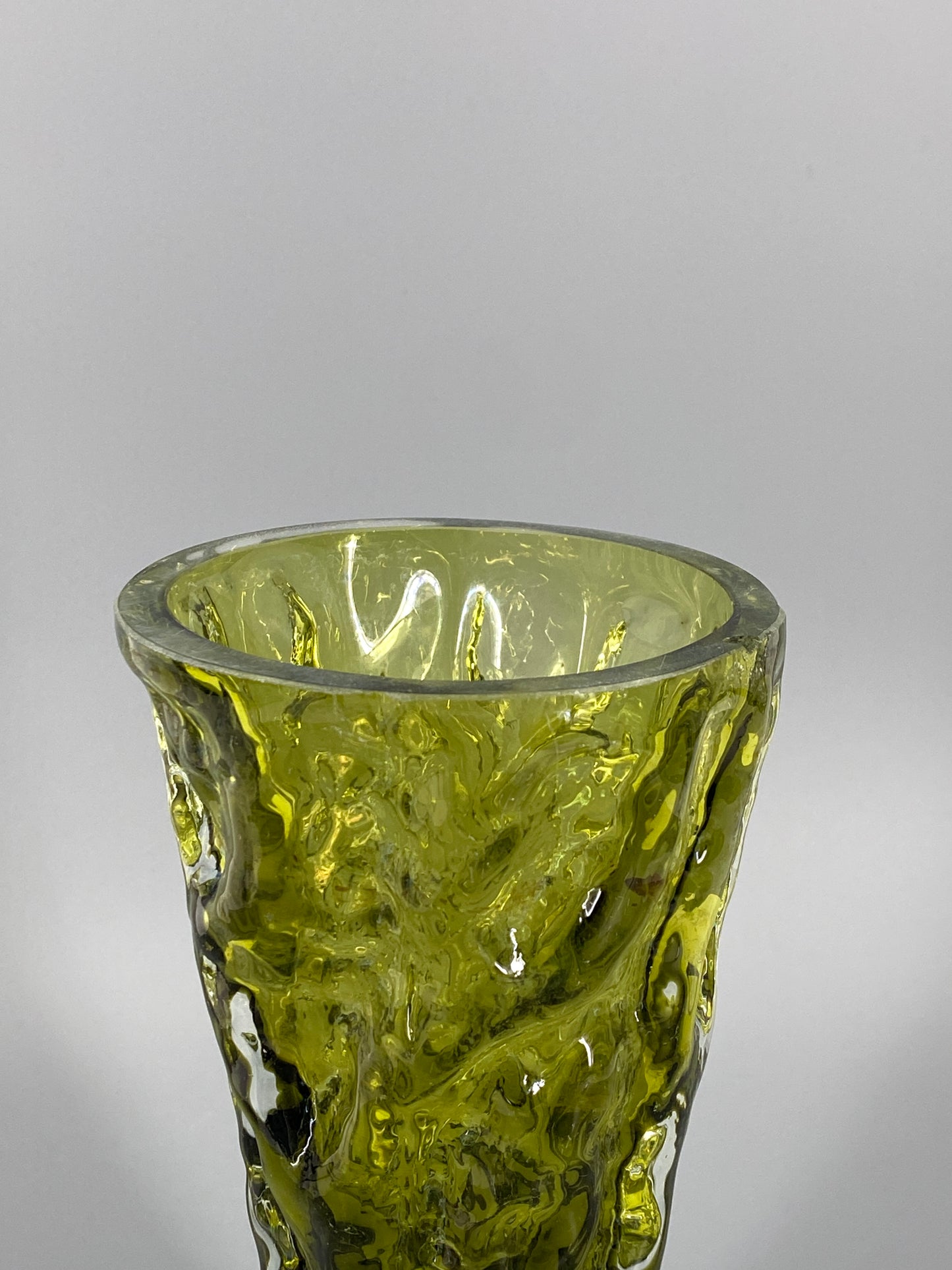 Brutalistische Glas Vase von Kurt Wokan für Ingrid Glas, 1970er