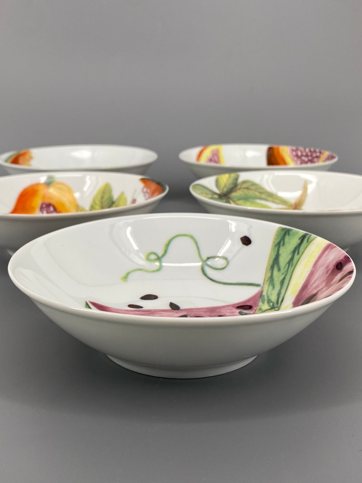 Philippe Deshoulieres Porzellan-Set "Fruits Exotiques", Frankreich