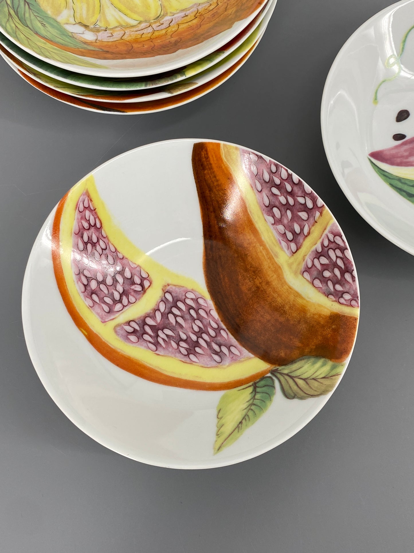 Philippe Deshoulieres Porzellan-Set "Fruits Exotiques", Frankreich