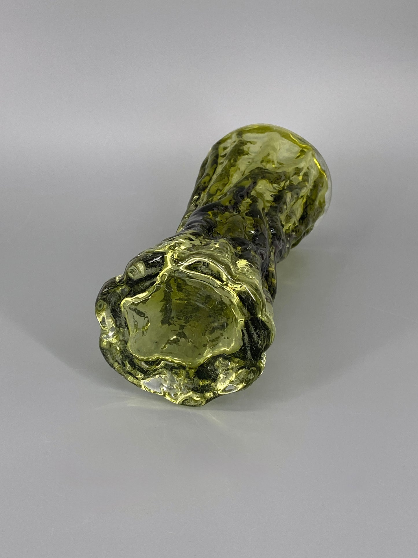 Brutalistische Glas Vase von Kurt Wokan für Ingrid Glas, 1970er