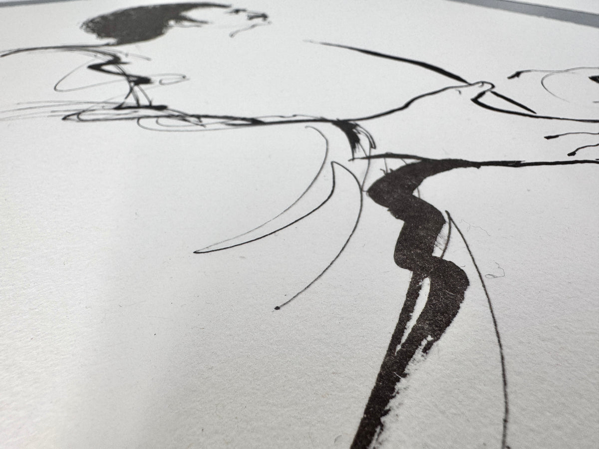 3x Grafik, Ingrid Schaar. Künstler-Darstellungen