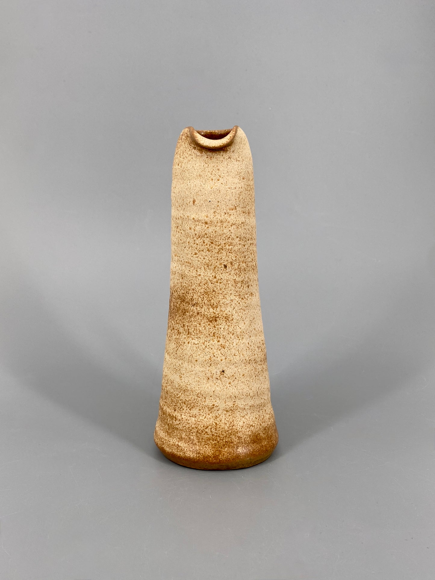 handgefertigte Steinzeug-Vase, spätes 20. Jh.