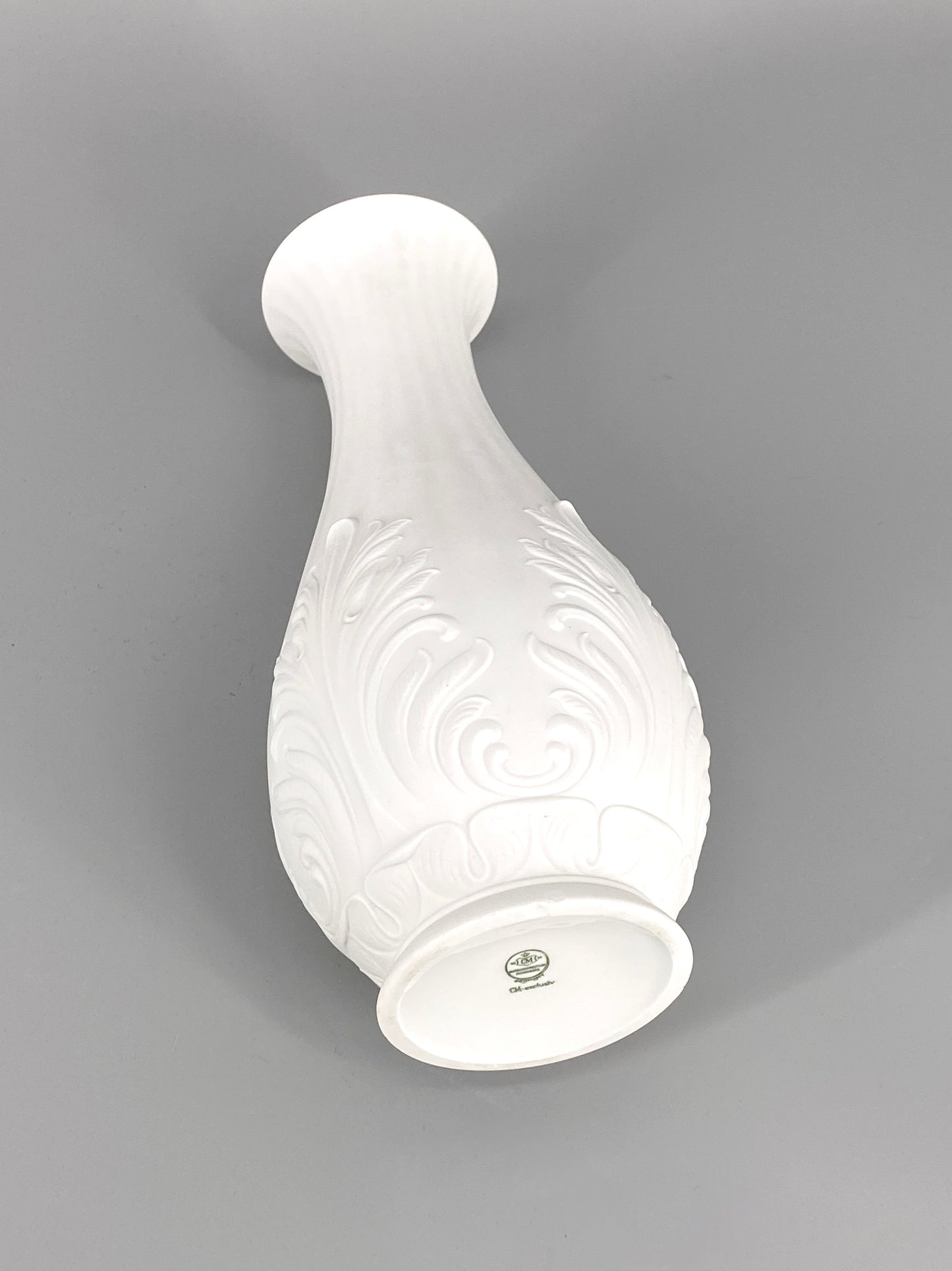 Blattrelief Vase aus Biskuitporzellan von Hutschenreuther, Deutschland, 60er