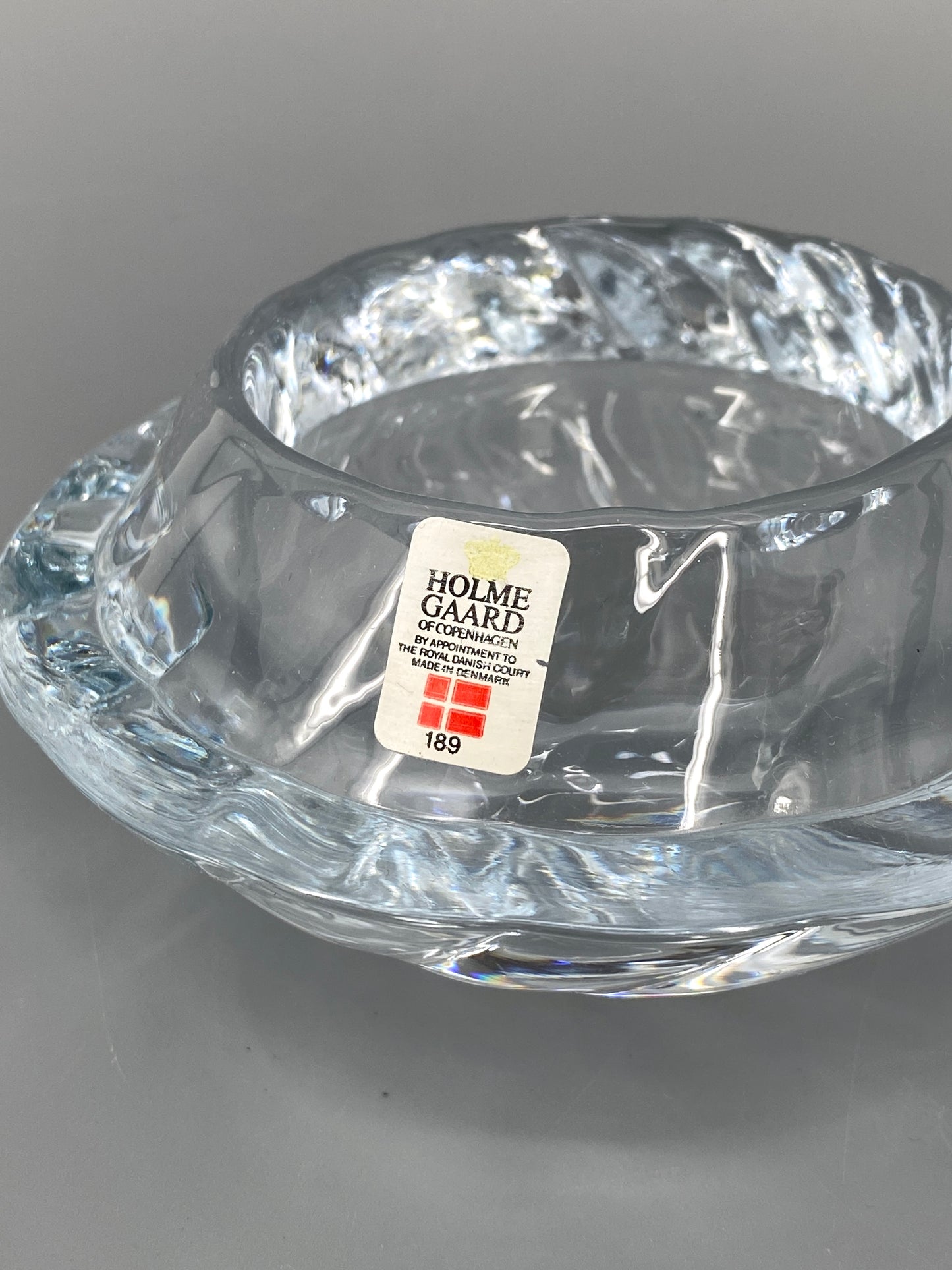 Mid Century Kerzenhalter aus Glas von Holmegaard Royal Copenhagen, Dänemark, 1960er