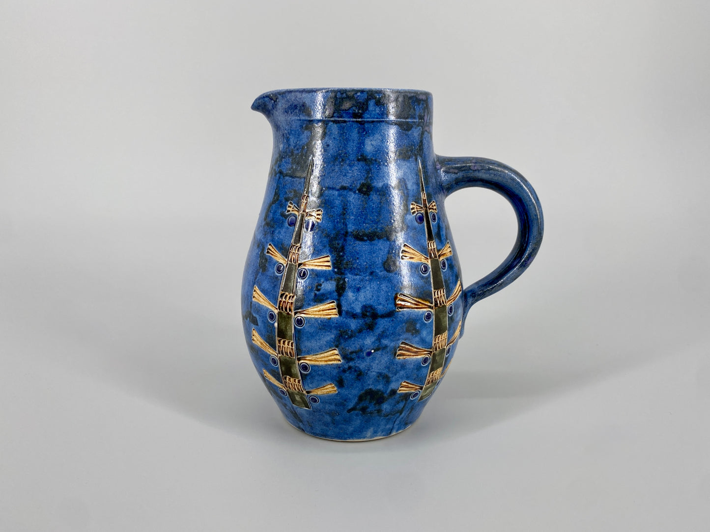 Set aus Studiokeramik: Dose, Krug, Schale, Deutschland, 1960/70er