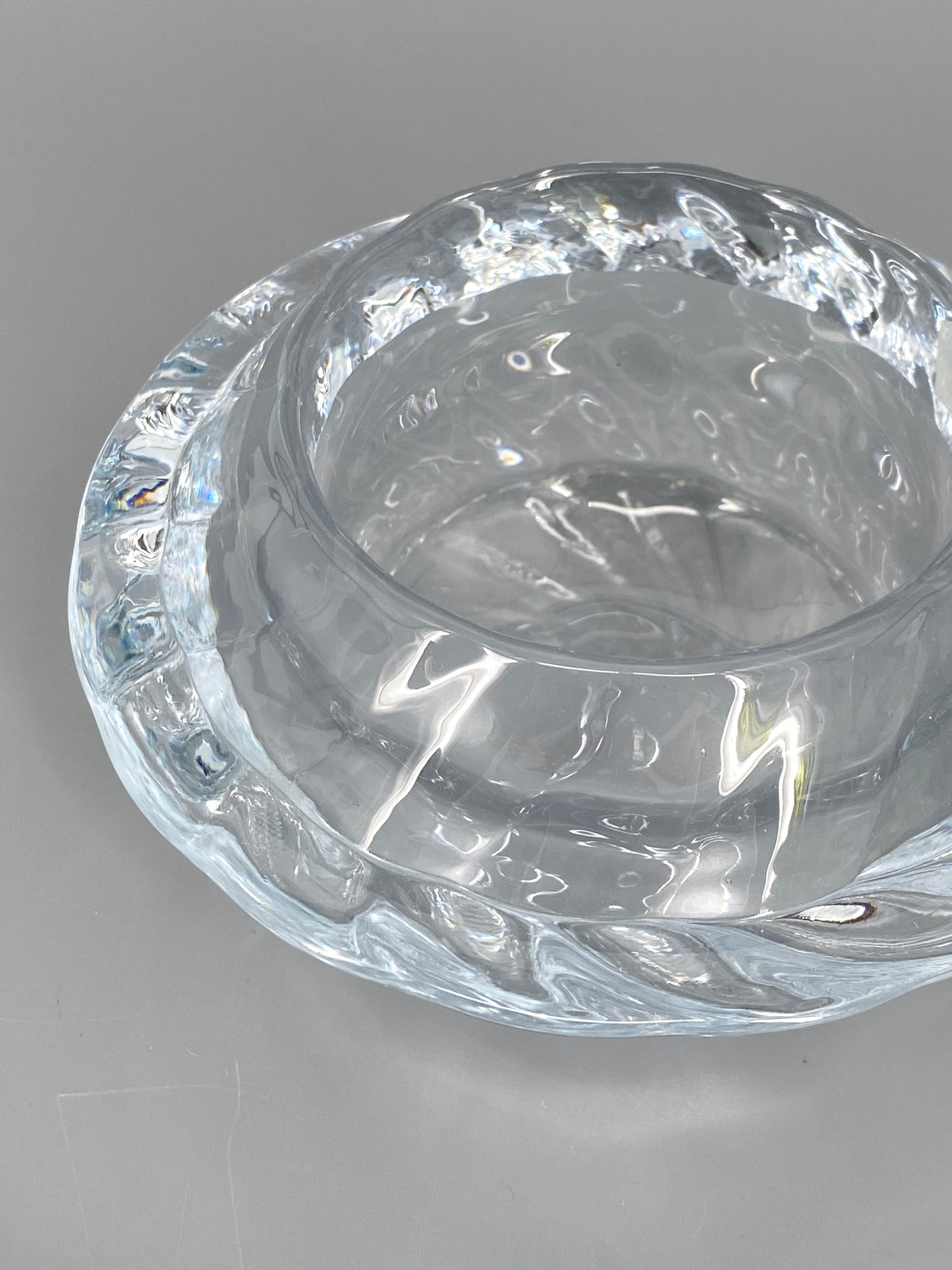 Mid Century Kerzenhalter aus Glas von Holmegaard Royal Copenhagen, Dänemark, 1960er