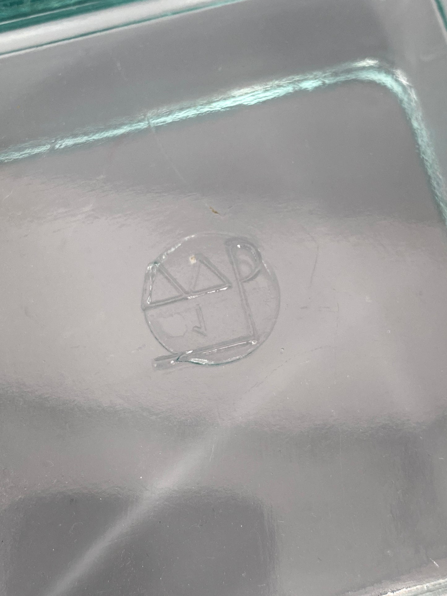 Glas Dose Kubus Geschirr, Wilhelm Wagenfeld, 12x12 cm