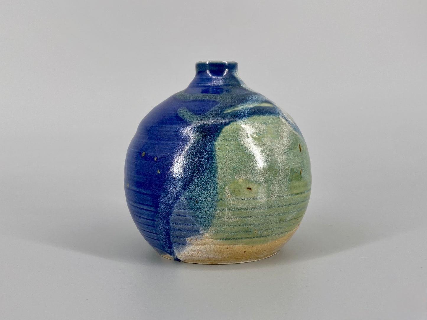 kleine Studiokeramik-Vase im Raku-Stil, Deutschland, 1970er