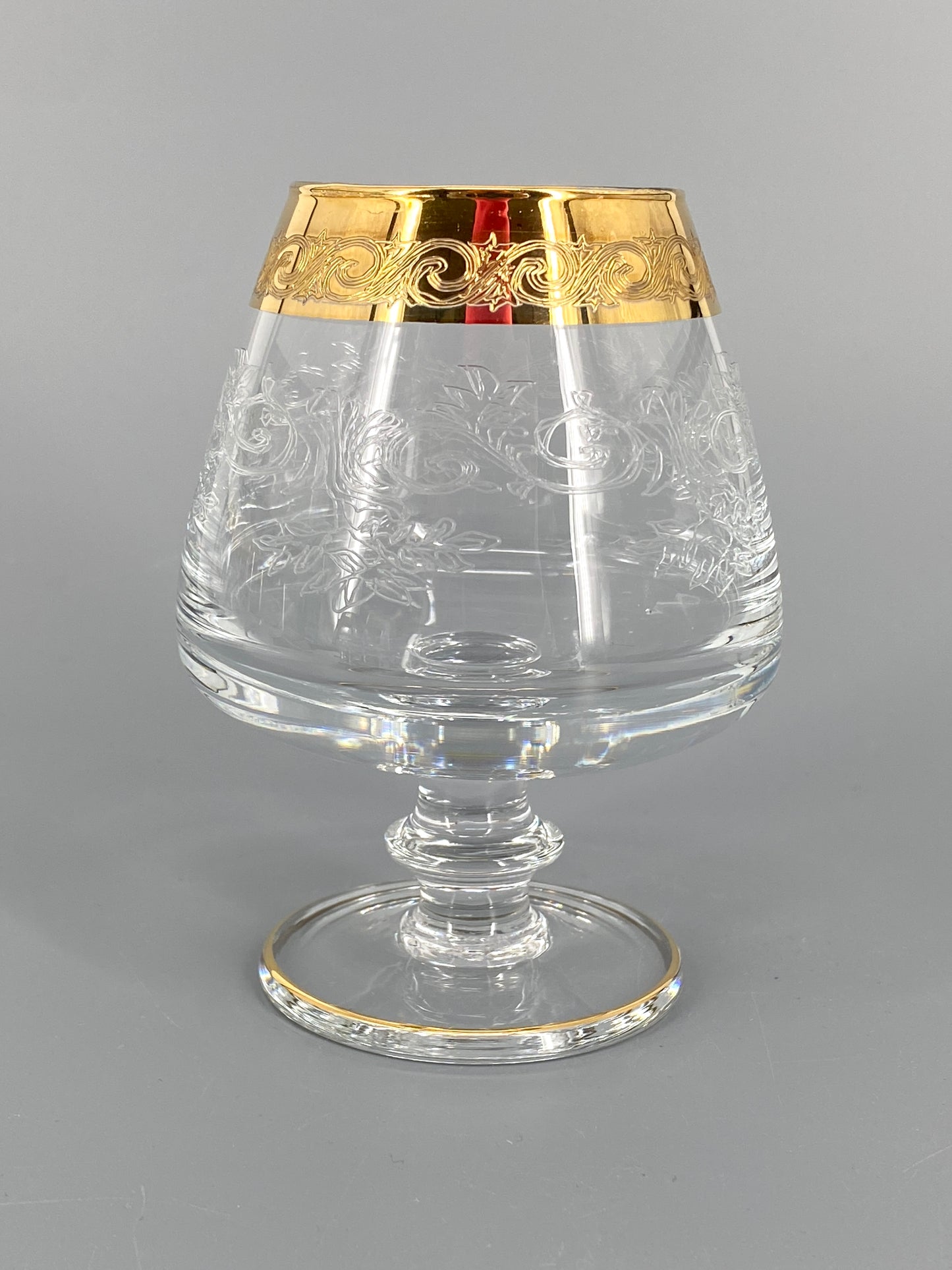 Vintage Murano Medici Trinkgläser mit Goldrand aus Italien, 11 Stk.