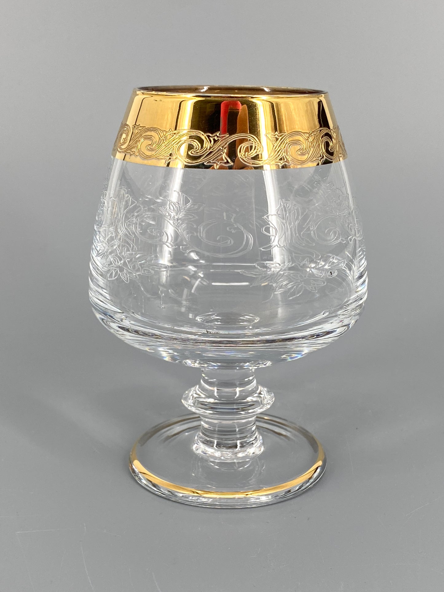 Vintage Murano Medici Trinkgläser mit Goldrand aus Italien, 11 Stk.